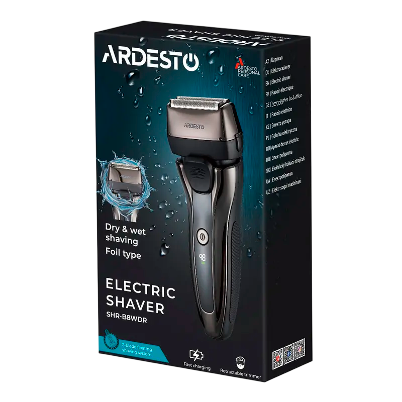 Aparat de ras electric Ardesto SHR-B8WDR Negru | Oţel inoxidabil