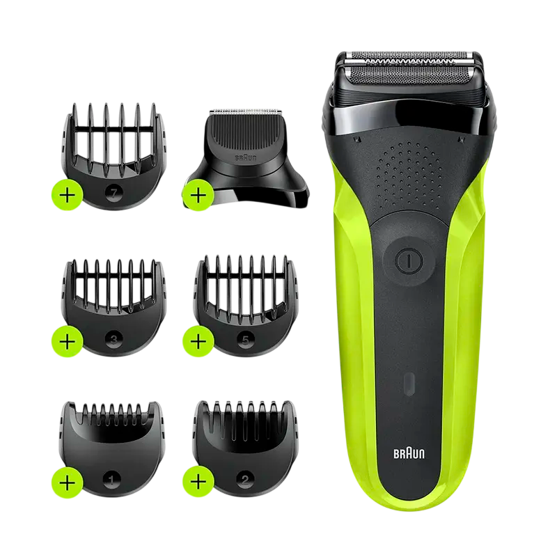 Aparat de ras electric Braun 300BT Negru | Verde
